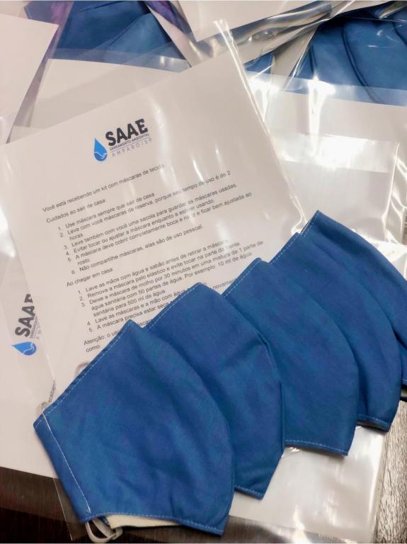 foto de SAAE distribui kit de máscara para funcionários