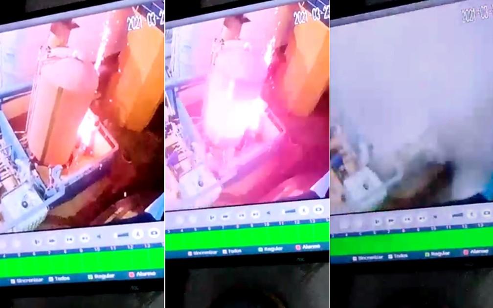 foto de Vídeo mostra momento da explosão em tanque de cloro que matou trabalhador em Pedreira